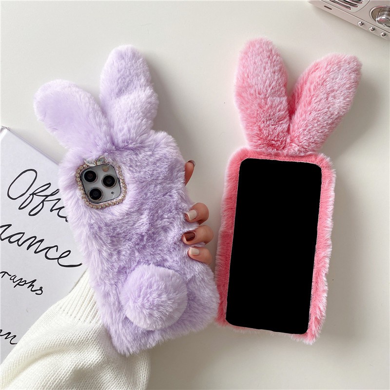 Ốp Điện Thoại Hình Thỏ Bông Cho Iphone 11 Pro Max 12 Pro Max 12 Mini Se 2020 7 Plus 8 Plus Iphone 7 8 X Xs Max Xr