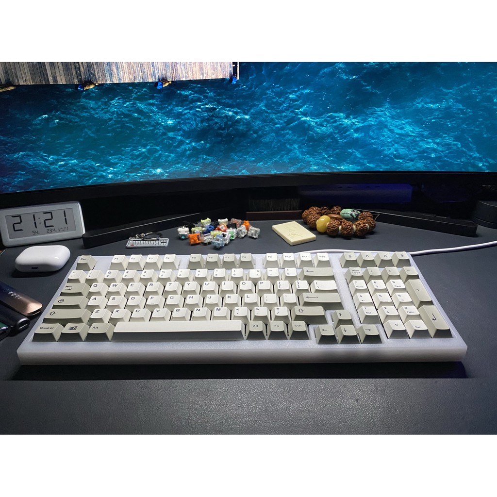 Keycap set PBT Mario Dye-sub nhiều phối màu nút bàn phím cơ phù hợp các layout cơ bản