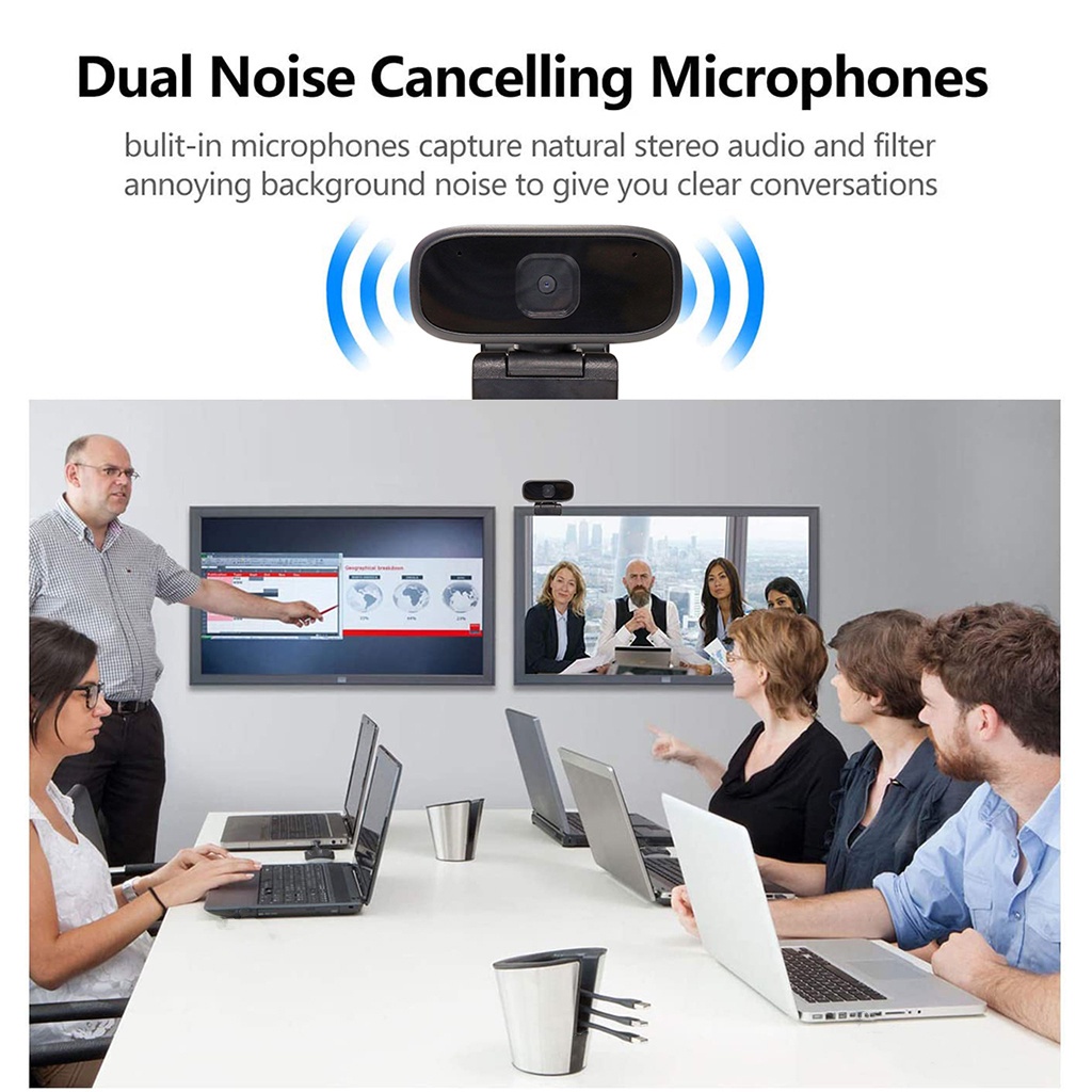 [giá giới hạn] USB 2.0 Webcam 1080P HD with Built-in Microphone 90 Degrees Rotatable for PC | BigBuy360 - bigbuy360.vn