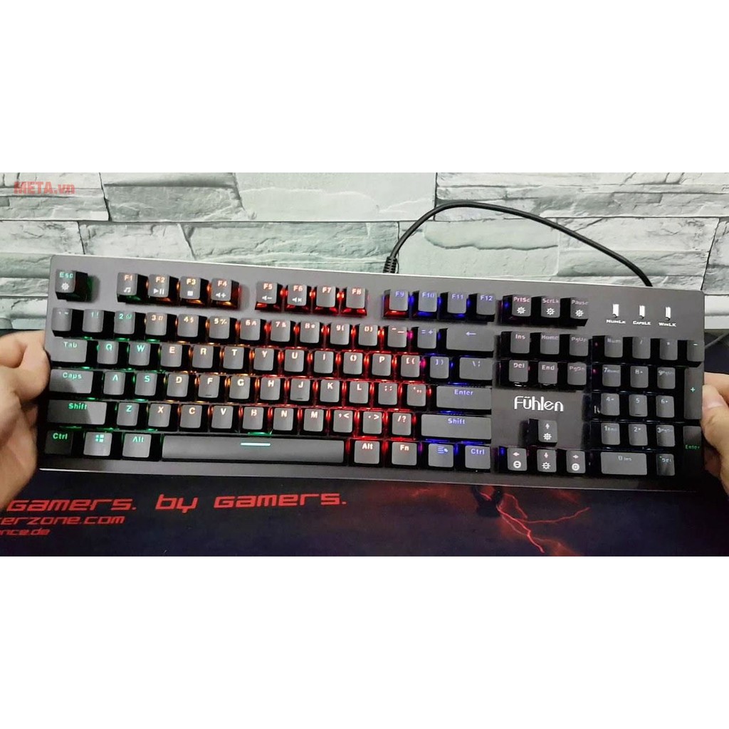 [Mã ELTECHZONE giảm 6% đơn 500K] BÀN PHÍM CƠ FUHLEN ERASER BLUE SWITCH LED RAINBOW