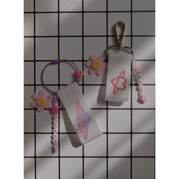 Móc khoá thêu tên mini - Mimi embroidered nametag