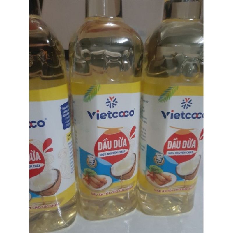 sỉ 1 thùng 12 chai dầu dừa tinh luyện ko mùi Vietcoco date mới