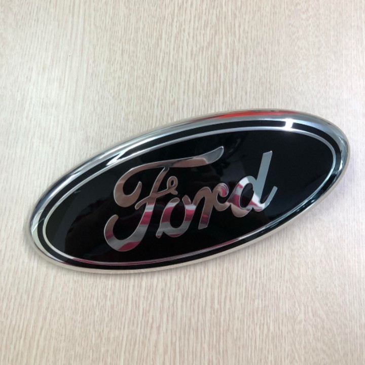 Logo biểu tượng truớc xe FORD Kích thước 23cm*9cm: Mầu Đen, Xanh và Lá Cờ Mỹ