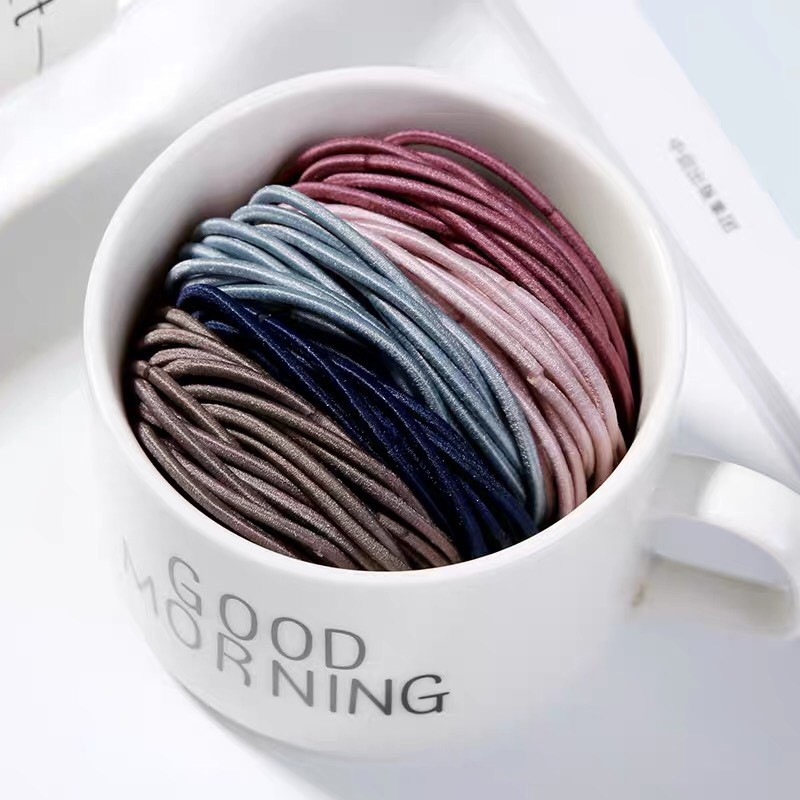 [THANH LÝ] ( Combo 100 sợi ) Dây Buộc Tóc Hàn Quốc