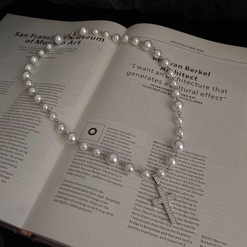 RALPH Vòng cổ Mặt Thánh Giá Đính Đá Sang Trọng Cho Nam