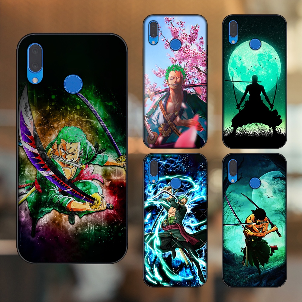 Ốp lưng Huawei Nova 3, Nova 3i, Nova 3e, P20 Lite viền đen in hình Zoro One Piece