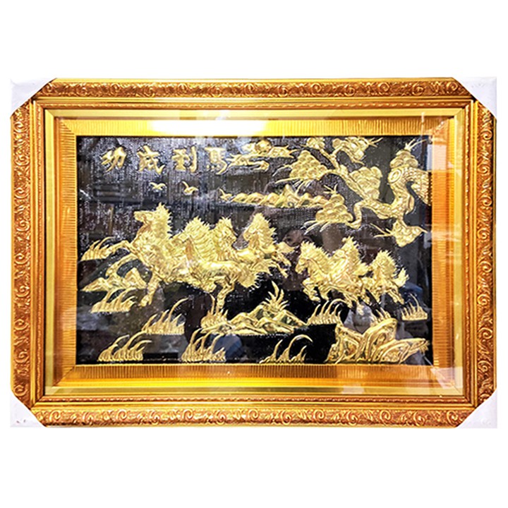 Tranh Mã Đáo Thành Công Bằng Đồng Cao 55x75cm