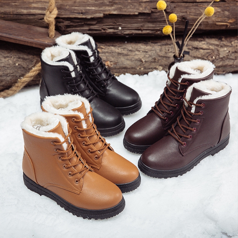 Boots Martin phối lông thú cho nữ