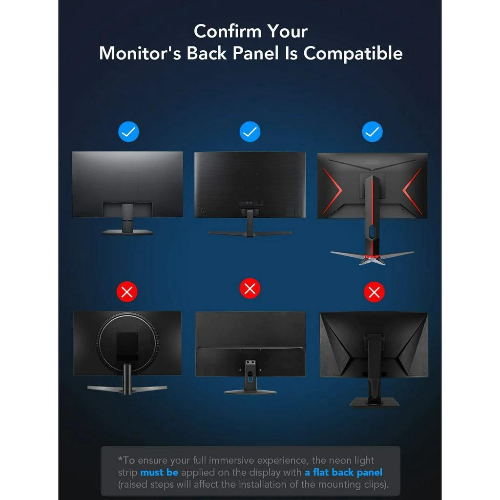 Đèn LED RGB Gaming Govee DreamView G1 Pro Gaming Light H604A | Đèn cho không gian chơi game, giải trí | Chuyển màu