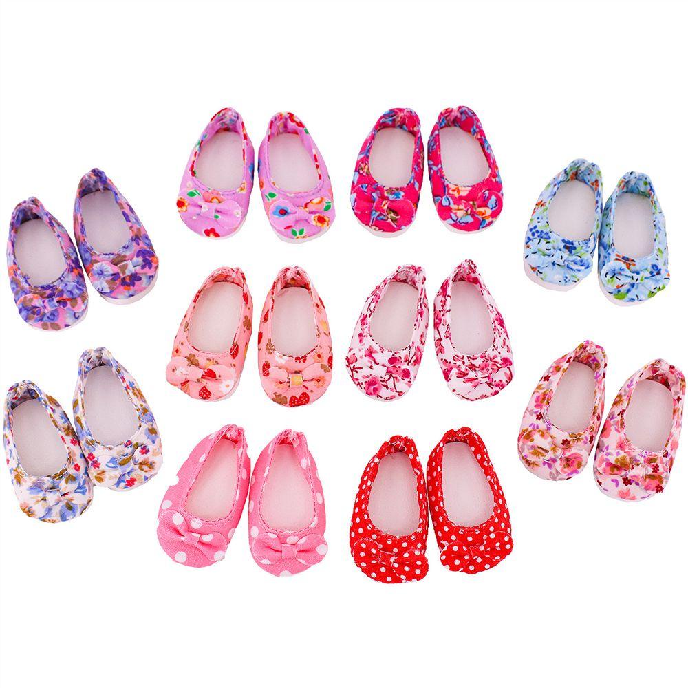 RAINBOW Giày Búp Bê Đính Nơ Xinh Xắn 14 Inch 5cm