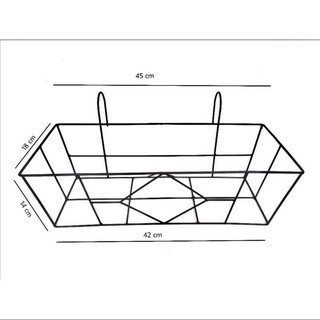 giỏ sắt treo chậu hoa ban công