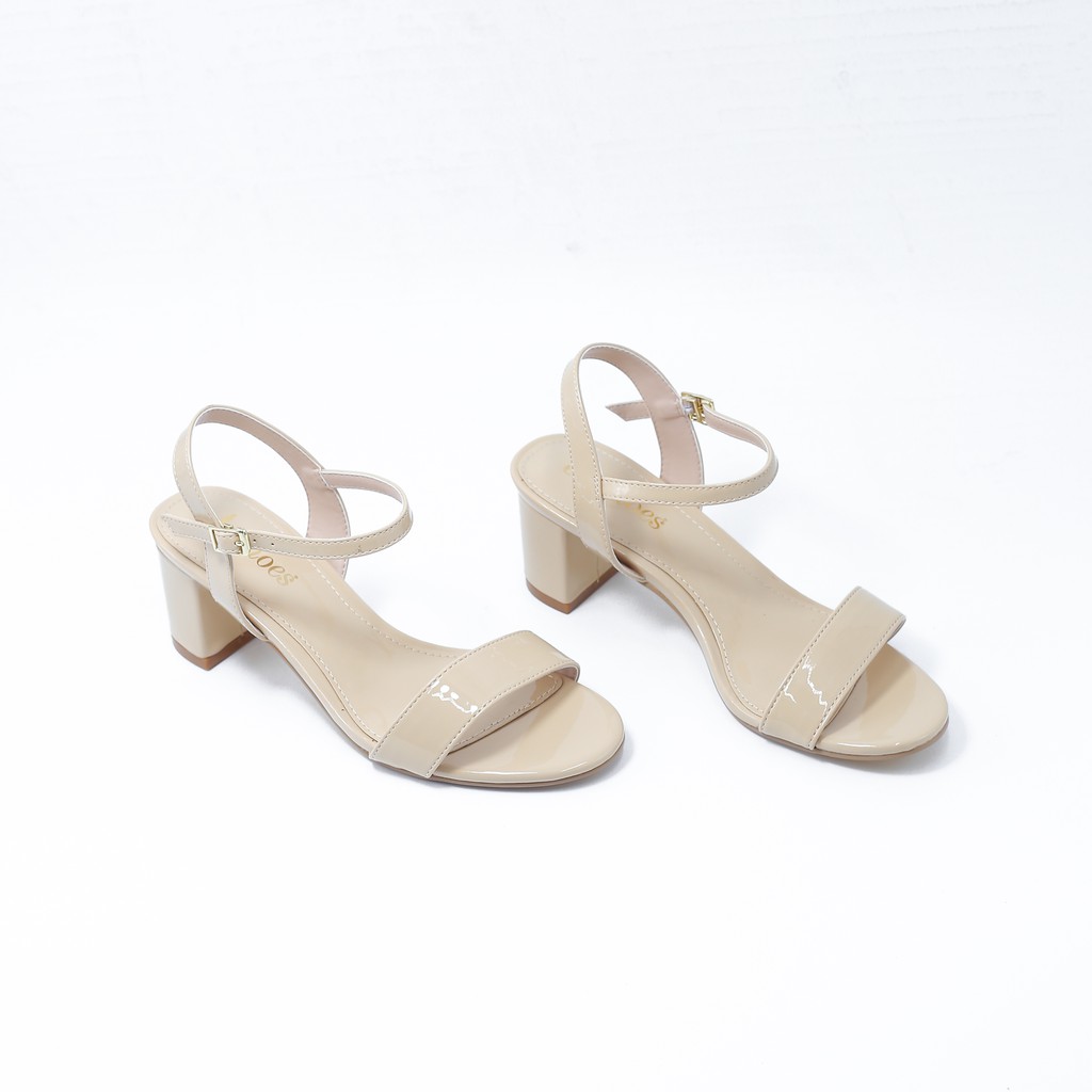 Sandal đế vuông quai ngang da cao cấp 5cm Evashoes
