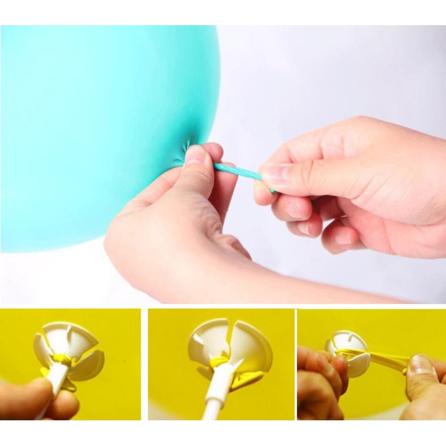 Set 10 Giá Đỡ Bong Bóng Bằng Nhựa Latex Nhiều Màu Kích Thước 32cm Trang Trí Tiệc Sinh Nhật /