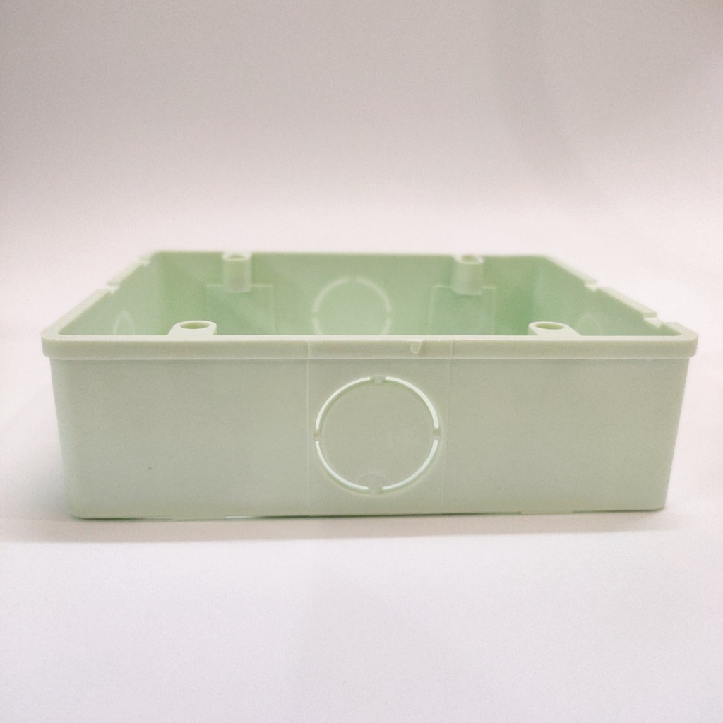 Đế âm đôi nhựa tự chống cháy dùng cho 2 mặt đơn chữ nhật SINO S2157/D