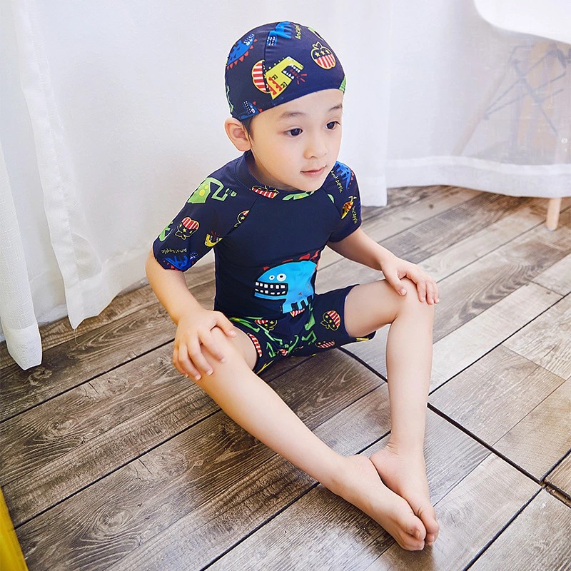 2-11Yrs Swimsuit Kids Baby Boy Swimming Suit Split Swimwear Baju Renang Shark