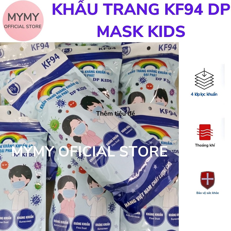 Khẩu trang y tế 4D trẻ em chính hãng DP mask kids