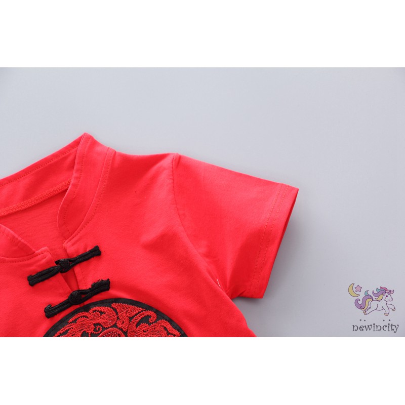 Set Áo Thun Tay Ngắn &amp; Quần Short Dành Cho Bé Trai