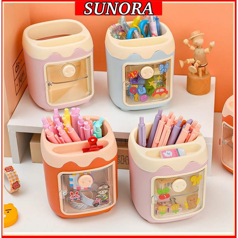 Hộp Bút Để Bàn Dễ Thương Hình Lợn Cute