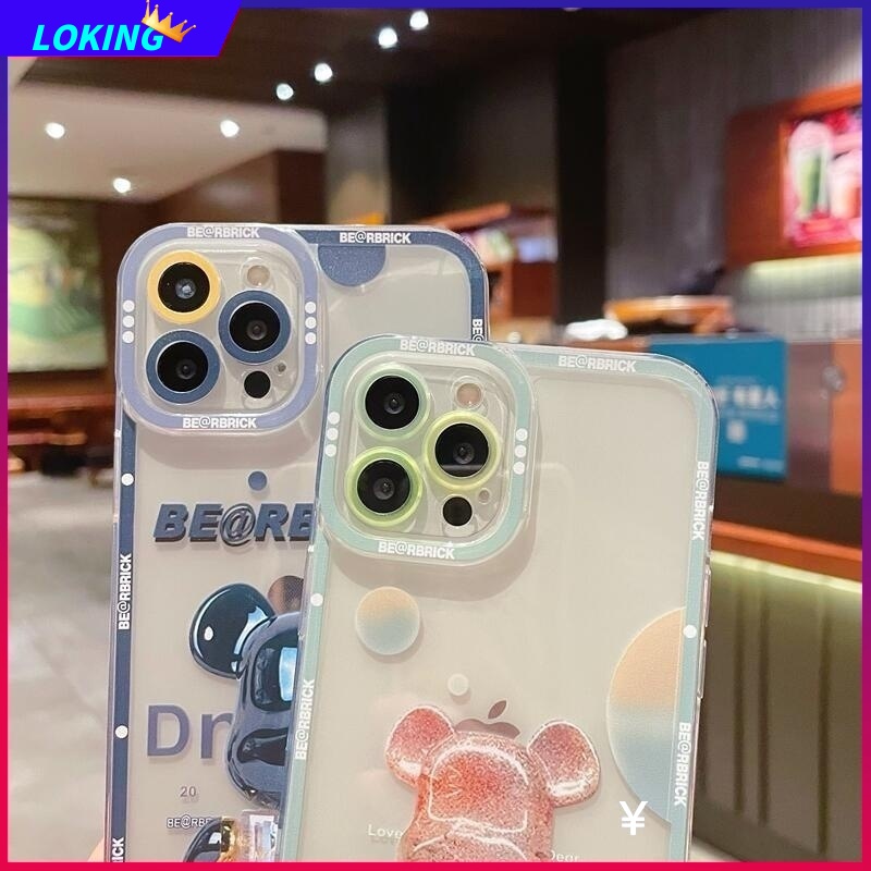 Ốp Điện Thoại Silicon Bảo Vệ Camera In Hình Gấu Đáng Yêu Cho Samsung Galaxy A12 A23 A22 A32 A33 A52 A52S A53 A72 A73