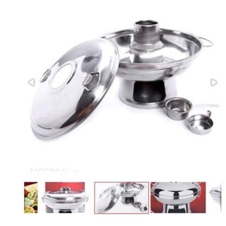Lẩu cù lao 2in1 inox 24cm