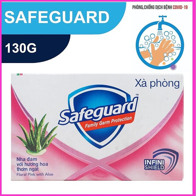 Xà bông cục Safeguard Hồng 130g