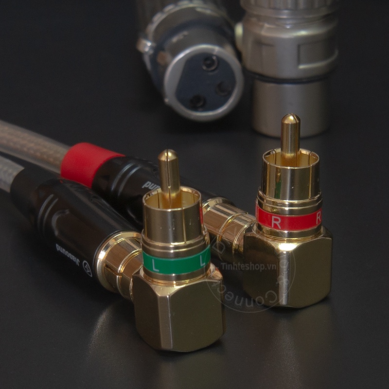 Jack AV đực cái vuông góc nhân đồng mạ vàng 24K 1 chiếc
