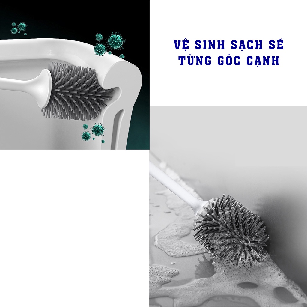Bàn Chải Cọ Bồn Cầu Silicon, Chà Nhà Vệ Sinh – BLUE DEER
