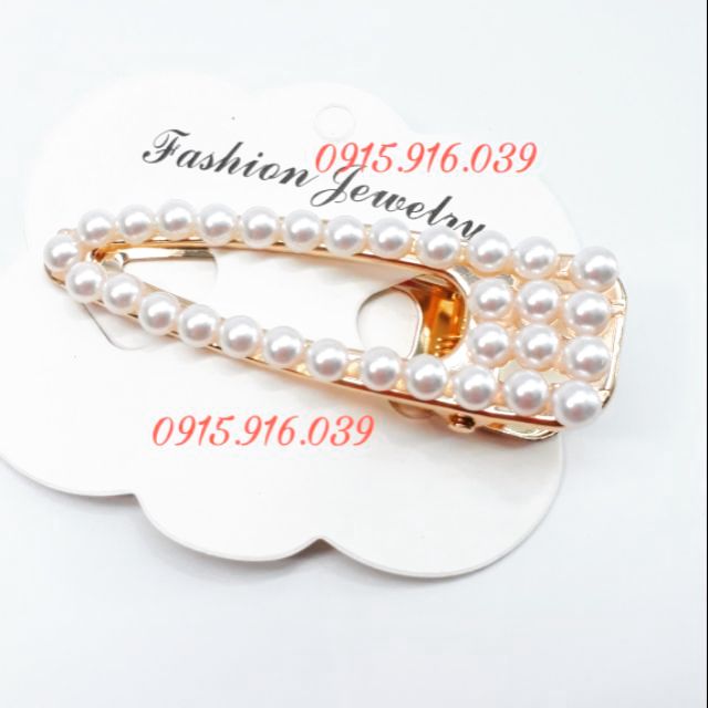 Kẹp Mái Ngọc full hạt, Kẹp Tóc Đính Hạt Châu Xinh Xắn