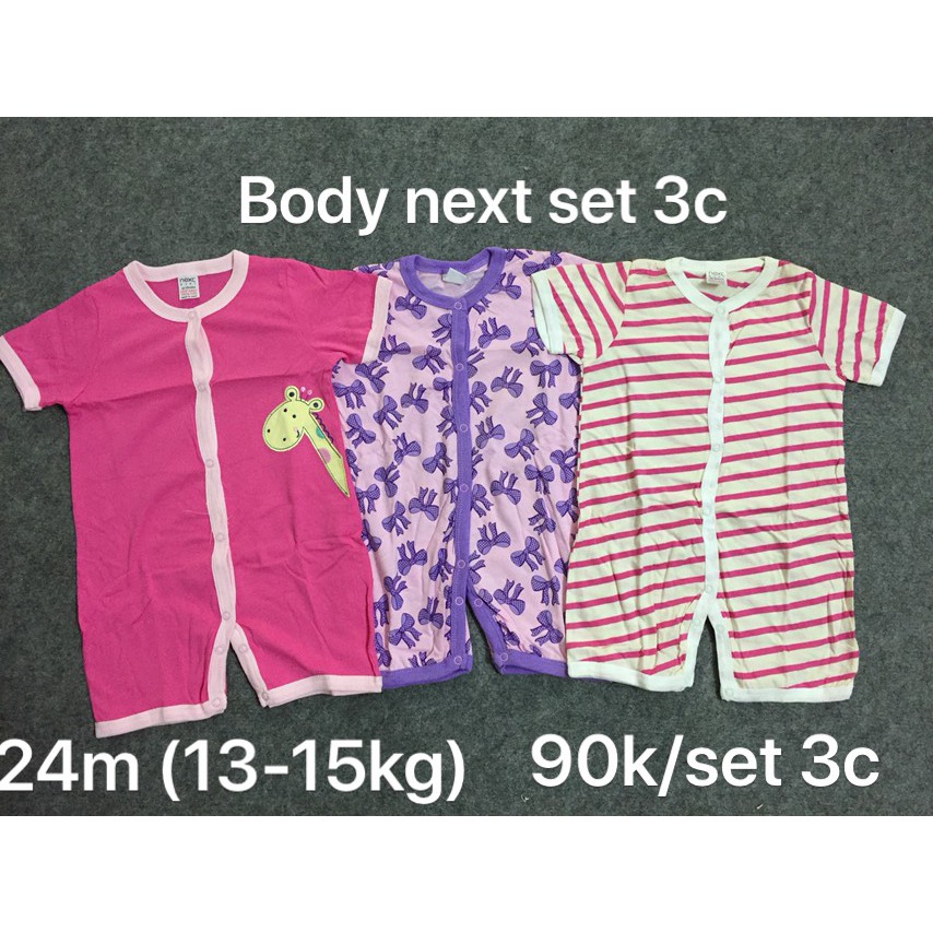 Set 3c body Next cộc tay đùi bé gái