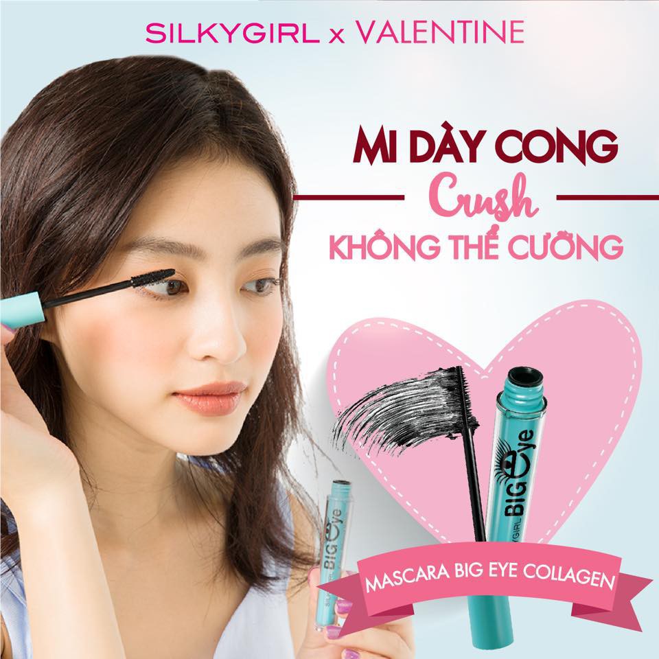 Mascara Dài Và Dày Cong Mi Silkygirl Big Eye Collagen 5ml - Khongcoson