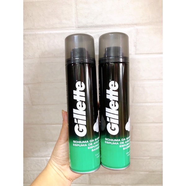 Kem bọt cạo râu Gillette Schiuma 300ml dạng xịt Mỹ . (Chai to bự )