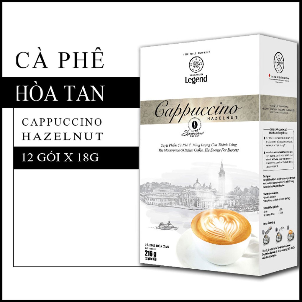 [SenXanh CAFE] Cà phê hòa tan G7 Cappuccino Hazelnut - Hộp 12 gói 18gr Trung Nguyên Legend - Cà Phê Cho Phái Đẹp