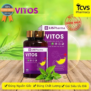 Viên uống dạ dày VITOS (Hộp 100g) – Chăm sóc tốt cho hệ tiêu hóa, bảo vệ niêm mạc dạ dày, tá tràng - cvspharmacy