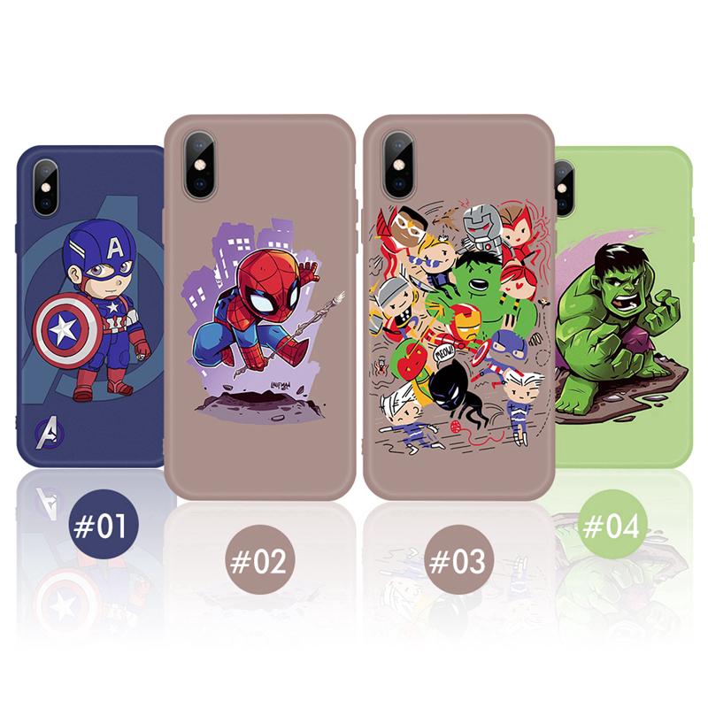 Ốp điện thoại TPU silicon mềm họa tiết hoạt hình Marvel cho iPhone Xs Max X Xr 7 8 6 6S Plus