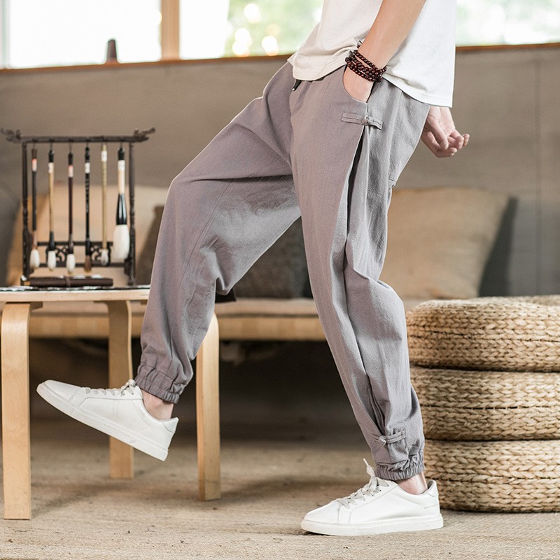 Jogger đũi nam, Thiết kế mới, Quần đũi Jogger nam đẹp, Thoáng nhẹ, Mềm mát, Thoải mái 4 mùa...