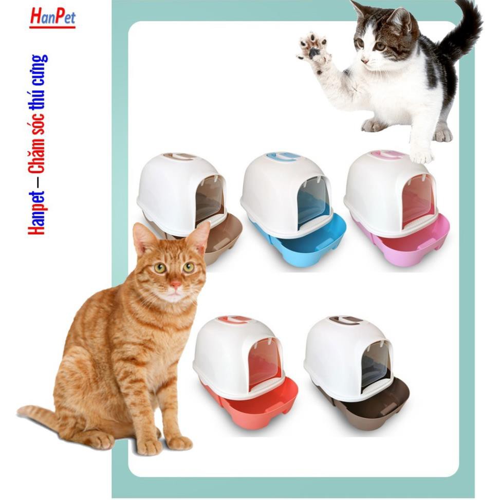 Hanpet.GV- Ngăn kéo siêu lớn- Nhà vệ sinh cho mèo có khay cát dạng ngăn kéo (nhà mèo đời mới)