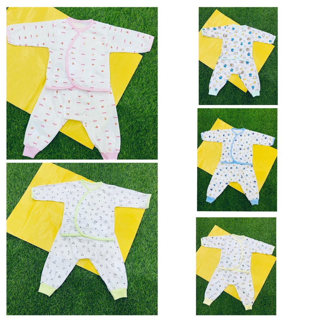 Set 3 bộ sơ sinh jou trắng ( như ảnh )