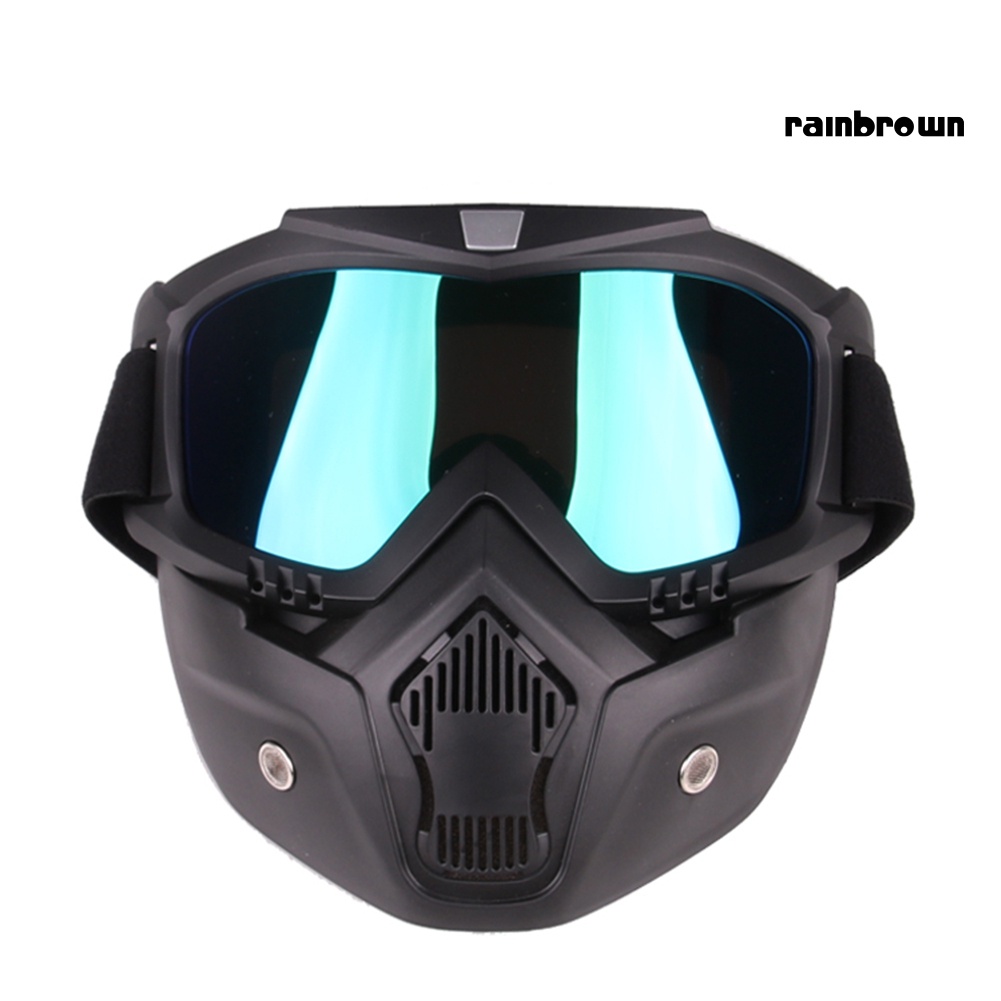Mặt nạ kính bảo hộ chống tia uv chắn gió có thể tháo rời gắn mũ bảo hiểm cho người đi xe máy