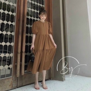 Đầm babydoll tay bồng trơn