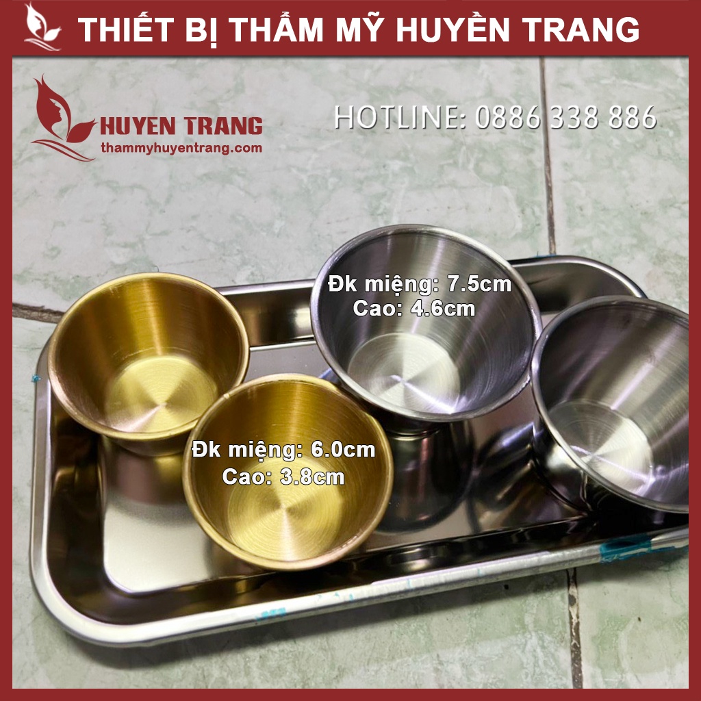 Bát Inox Mạ Vàng Dùng Trong Dụng Cụ Spa, Dụng Cụ Y Tế, Thẩm Mỹ Viện Huyền Trang NANOCEE