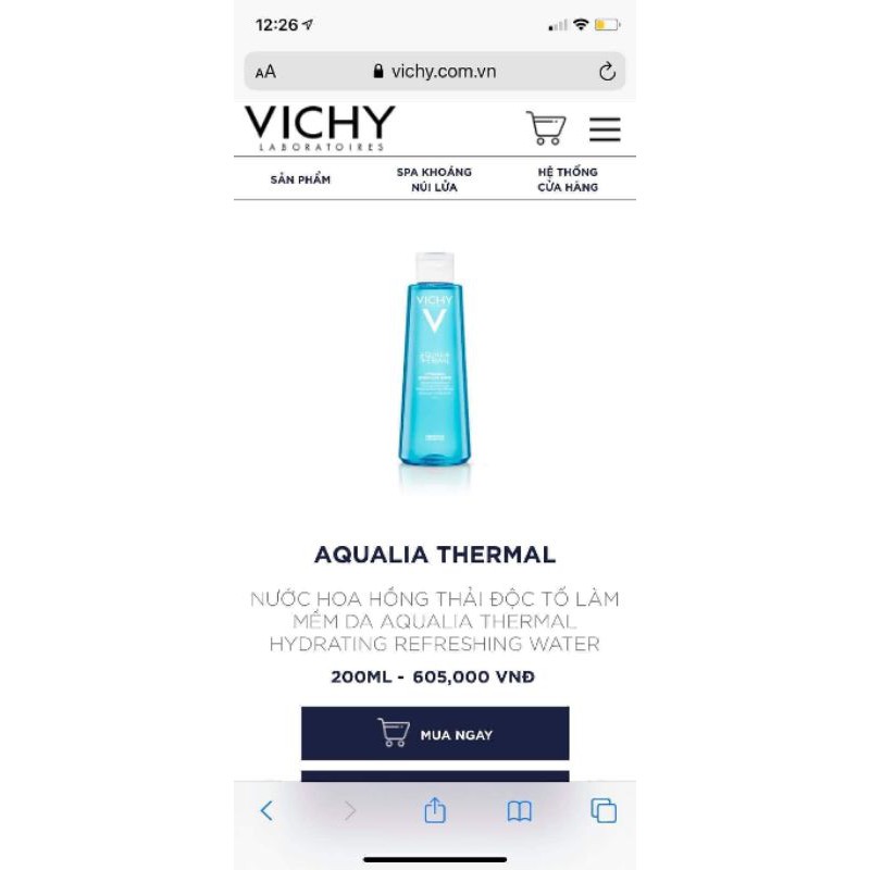 ❄️ Nước hoa hồng Dạng Tinh Chất Vichy Aqualia Thermal Boosting Essence Water (200ml)