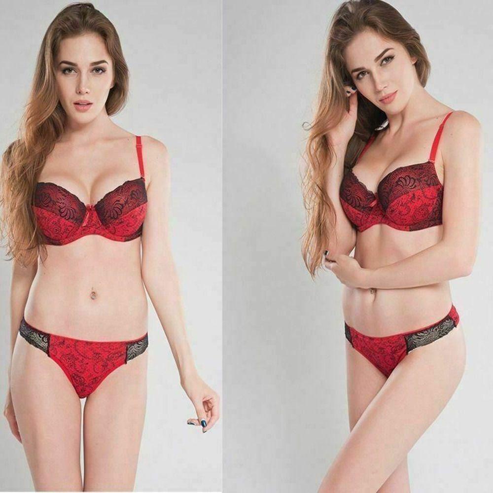 Set Đồ Lót Ren Hoa Cổ Chữ V Khoét Sâu Gợi Cảm Hàng Mới