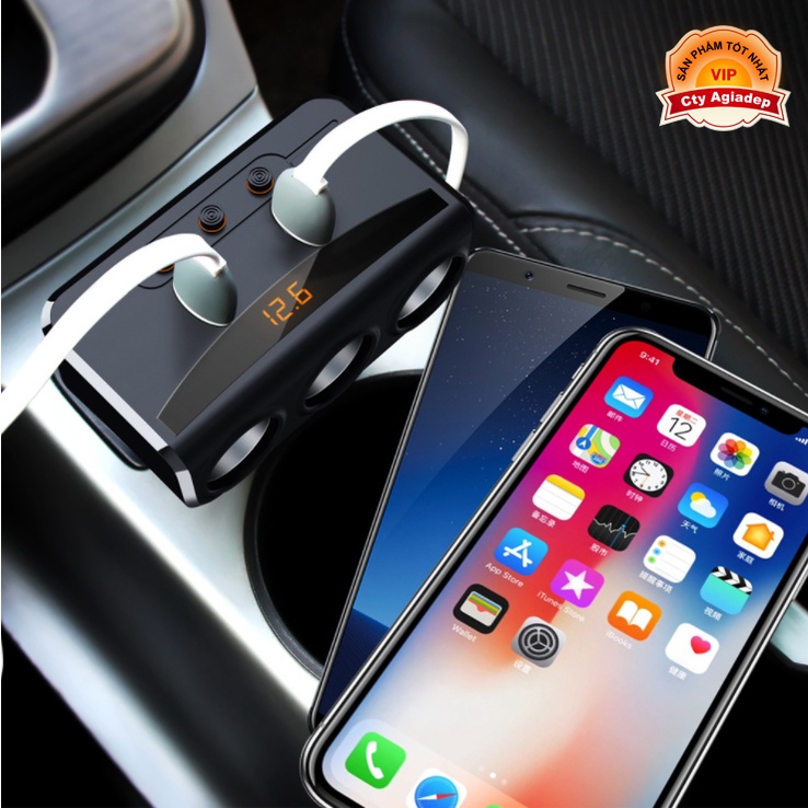 Bộ chia tẩu sạc oto xe hơi Hyundai AHY29 - Hàng cao cấp Agiadep