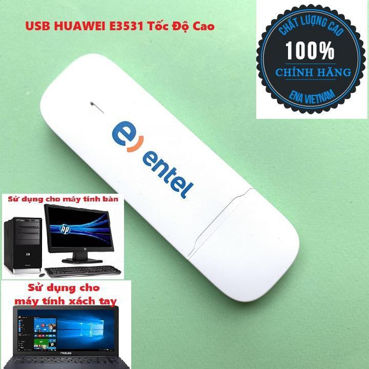 USB 3G Huawei E3531 dùng các sim, tốc độ 21.6Mbps chính hãng giá rẻ