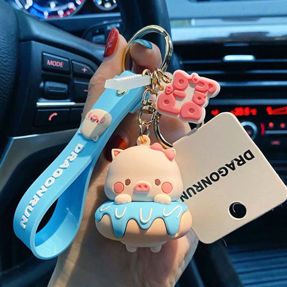 Móc gắn chìa khóa hình heo con xinh xắn dễ thương