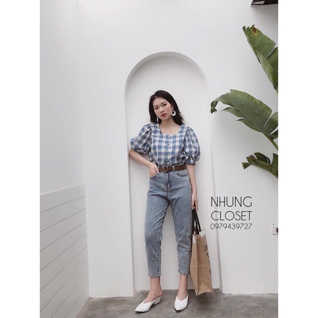 Áo kẻ ca rô nữ ( Combo 580k)