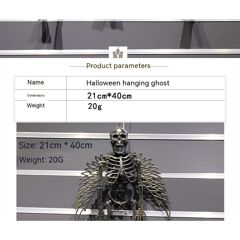 Mới Khung Đầu Lâu Có Cánh Hóa Trang Halloween