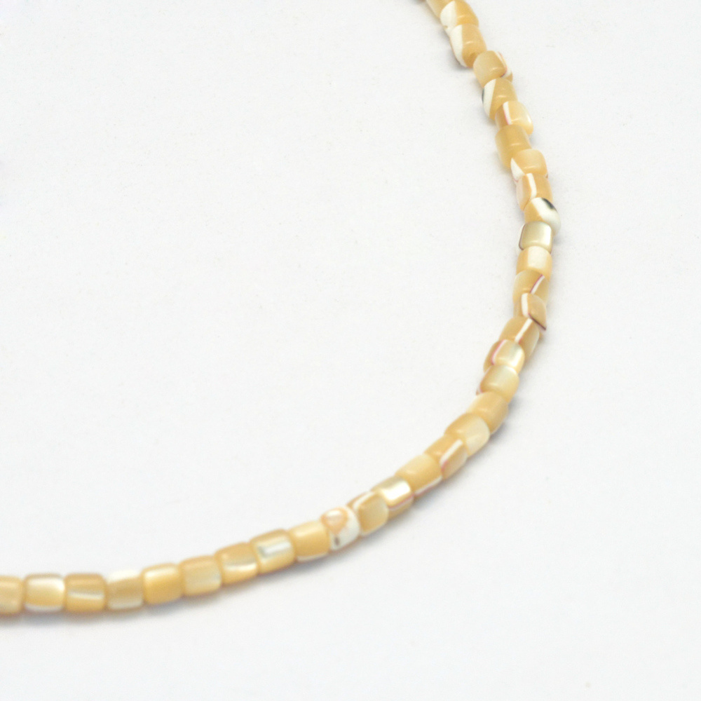 Chuỗi Hạt Vỏ Sò Tự Nhiên Hình Oval 1-2 Kích Thước 3x3mm: 1mm 15.7 inch