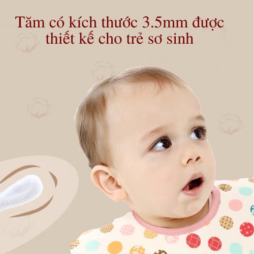 Tăm Bông Misuta Cho Bé Sơ Sinh Bông Tự Nhiên Hộp 400 Que Baby Dreams