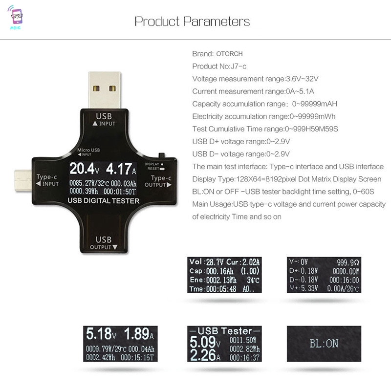 Thiết Bị Đo Dòng Điện Sạc Usb Loại C Pd